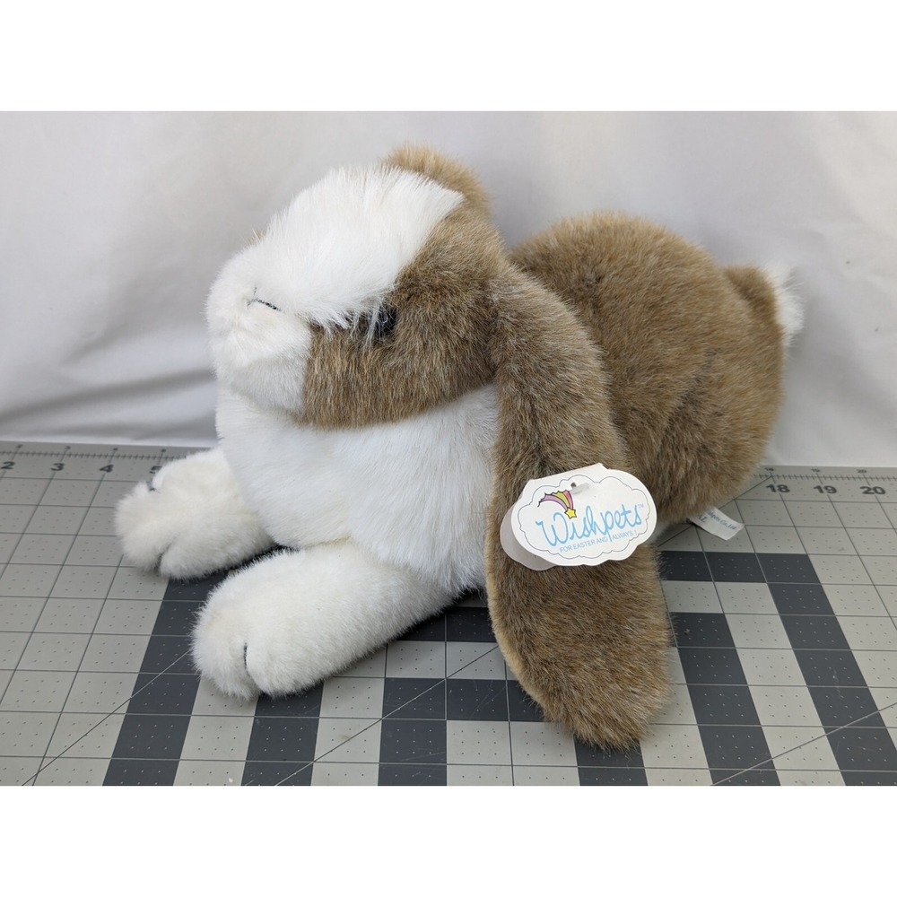 Wishpets Pascual Rabbit Plush‎ 14 Inch Brown White Stuffed Animal Toy